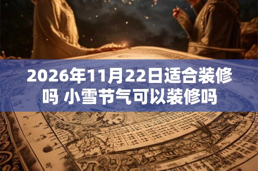 2026年11月22日适合装修吗 小雪节气可以装修吗
