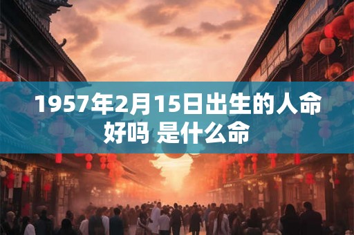 1957年2月15日出生的人命好吗 是什么命