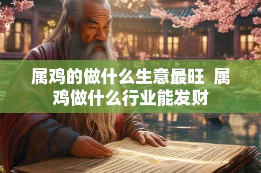 属鸡的做什么生意最旺  属鸡做什么行业能发财