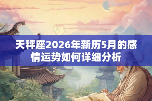 天秤座2026年新历5月的感情运势如何详细分析