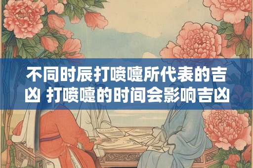 不同时辰打喷嚏所代表的吉凶 打喷嚏的时间会影响吉凶吗 不同时辰打喷嚏所代表的吉凶 打喷嚏的时间会影响吉凶吗