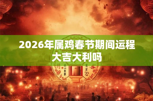 2026年属鸡春节期间运程大吉大利吗