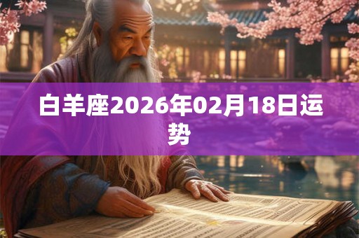 白羊座2026年02月18日运势