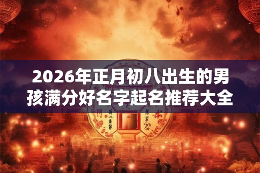 2026年正月初八出生的男孩满分好名字起名推荐大全
