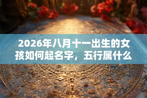 2026年八月十一出生的女孩如何起名字，五行属什么