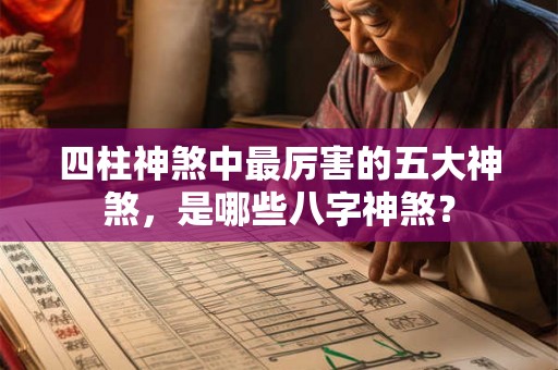 四柱神煞中最厉害的五大神煞，是哪些八字神煞？