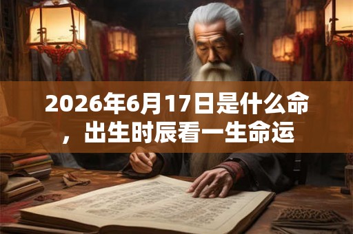 2026年6月17日是什么命,出生时辰看一生命运 2026年6月17日是什么命,出生时辰看一生命运