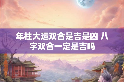 年柱大运双合是吉是凶 八字双合一定是吉吗
