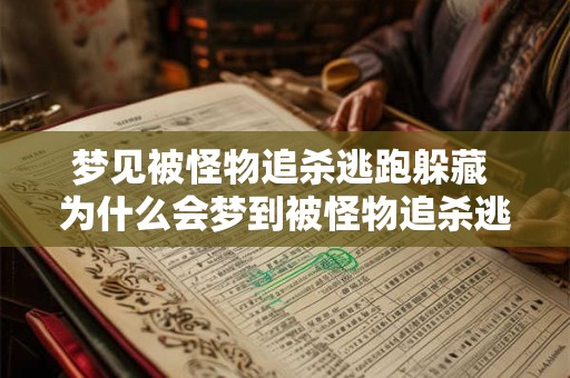 梦见被怪物追杀逃跑躲藏 为什么会梦到被怪物追杀逃跑躲藏