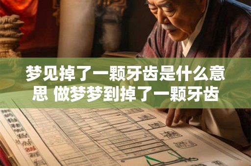 梦见掉了一颗牙齿是什么意思 做梦梦到掉了一颗牙齿好不好