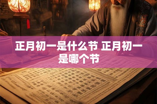 正月初一是什么节 正月初一是哪个节