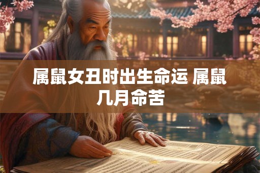 属鼠女丑时出生命运 属鼠几月命苦