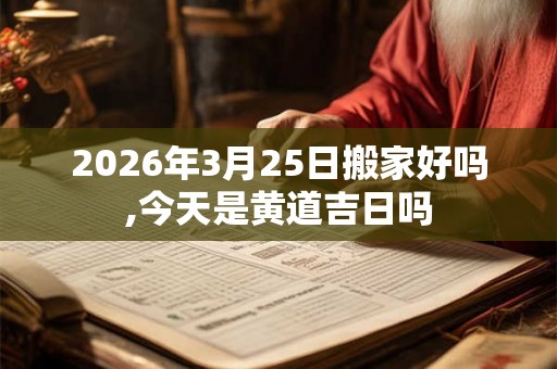 2026年3月25日搬家好吗,今天是黄道吉日吗