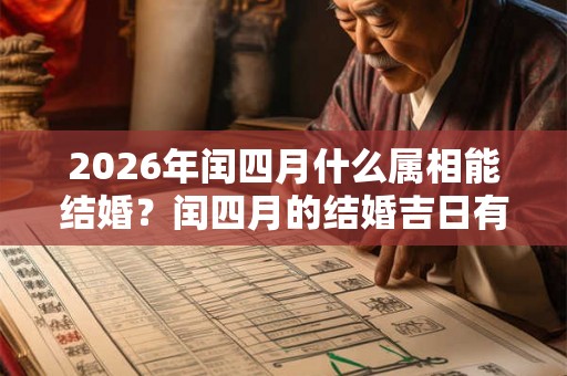 2026年闰四月什么属相能结婚？闰四月的结婚吉日有哪些天？
