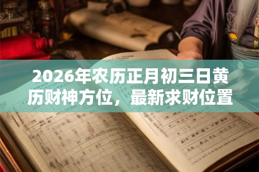 2026年农历正月初三日黄历财神方位,最新求财位置 2026年农历正月初三日黄历财神方位,最新求财位置