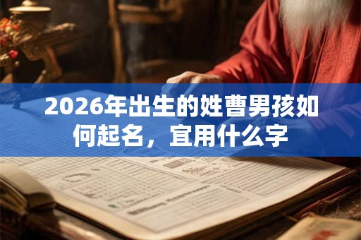 2026年出生的姓曹男孩如何起名，宜用什么字