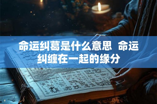 命运纠葛是什么意思  命运纠缠在一起的缘分