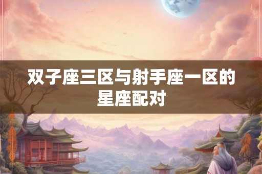 双子座三区与射手座一区的星座配对