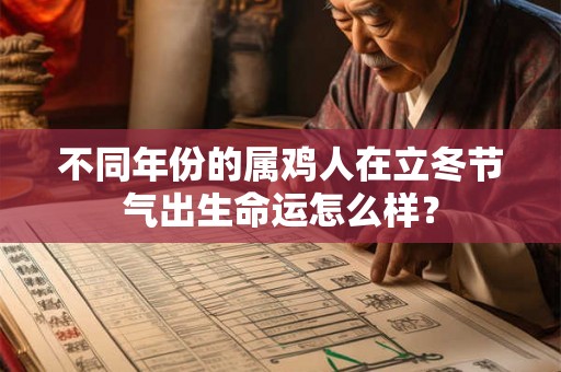 不同年份的属鸡人在立冬节气出生命运怎么样？