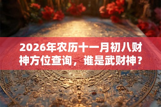 2026年农历十一月初八财神方位查询，谁是武财神？