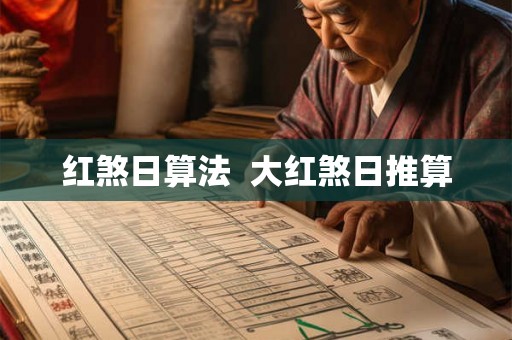 红煞日算法  大红煞日推算