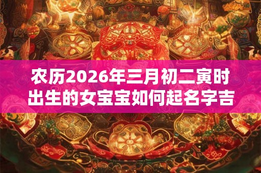 农历2026年三月初二寅时出生的女宝宝如何起名字吉祥，五行属什么