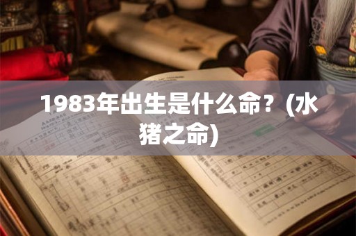1983年出生是什么命？(水猪之命)
