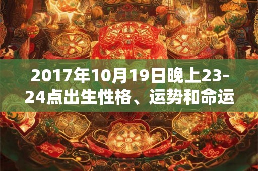 2017年10月19日晚上23-24点出生性格、运势和命运 2017年10月19日晚上23-24点出生性格、运势和命运