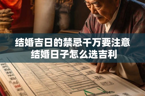 结婚吉日的禁忌千万要注意 结婚日子怎么选吉利