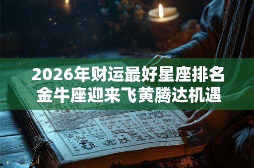 2026年财运最好星座排名 金牛座迎来飞黄腾达机遇 2026年财运最好星座排名 金牛座迎来飞黄腾达机遇