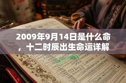 2009年9月14日是什么命，十二时辰出生命运详解