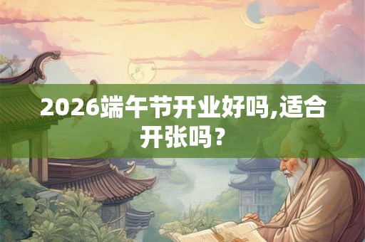 2026端午节开业好吗,适合开张吗？