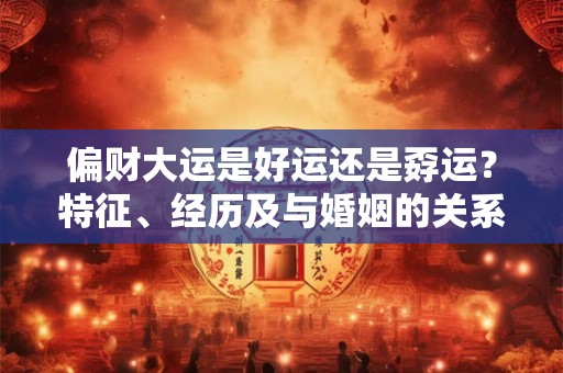 偏财大运是好运还是孬运？特征、经历及与婚姻的关系分析