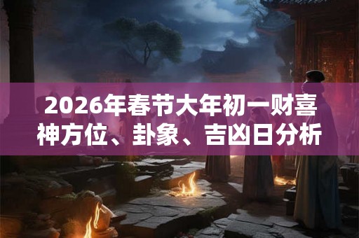 2026年春节大年初一财喜神方位、卦象、吉凶日分析！