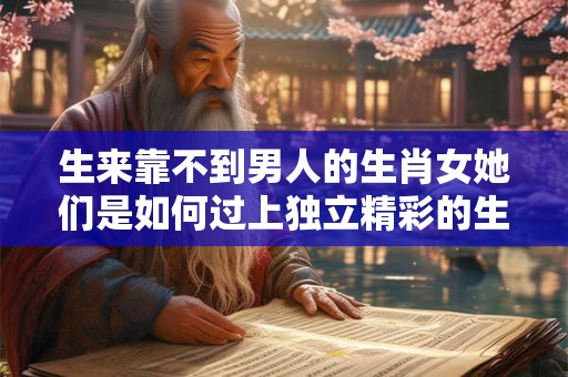 生来靠不到男人的生肖女她们是如何过上独立精彩的生活的？