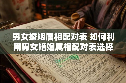 男女婚姻属相配对表 如何利用男女婚姻属相配对表选择恋爱对象 男女婚姻属相配对表 如何利用男女婚姻属相配对表选择恋爱对象