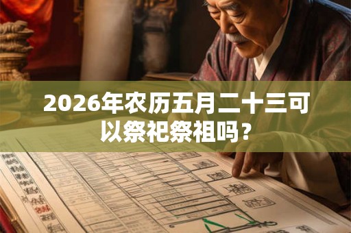 2026年农历五月二十三可以祭祀祭祖吗？
