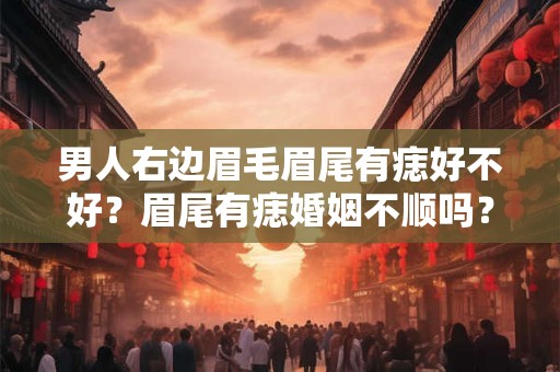 男人右边眉毛眉尾有痣好不好？眉尾有痣婚姻不顺吗？