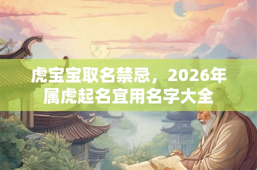 虎宝宝取名禁忌，2026年属虎起名宜用名字大全