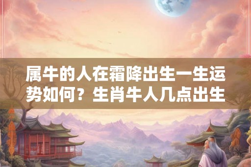 属牛的人在霜降出生一生运势如何？生肖牛人几点出生好？