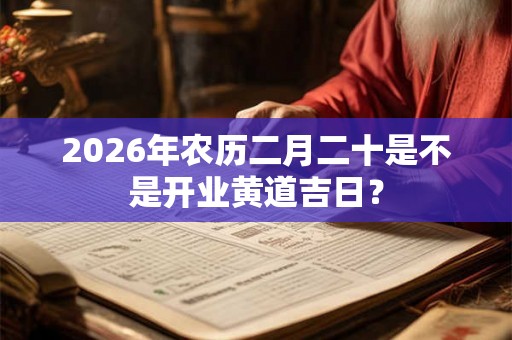 2026年农历二月二十是不是开业黄道吉日？