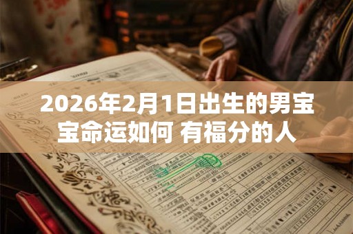 2026年2月1日出生的男宝宝命运如何 有福分的人 2026年2月1日出生的男宝宝命运如何 有福分的人