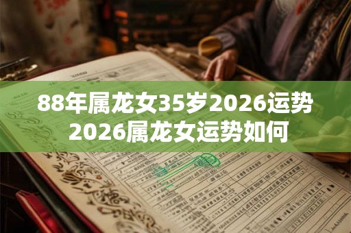 88年属龙女35岁2026运势 2026属龙女运势如何