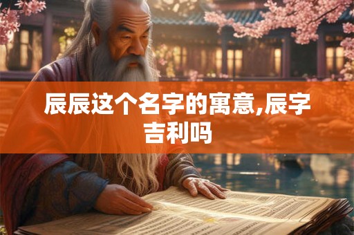 辰辰这个名字的寓意,辰字吉利吗