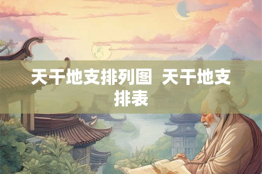 天干地支排列图  天干地支排表