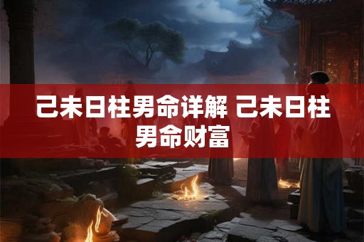 己未日柱男命详解 己未日柱男命财富 己未日柱男命详解 己未日柱男命财富