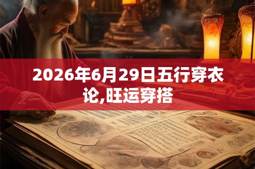 2026年6月29日五行穿衣论,旺运穿搭