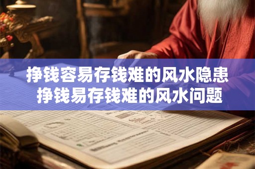 挣钱容易存钱难的风水隐患 挣钱易存钱难的风水问题