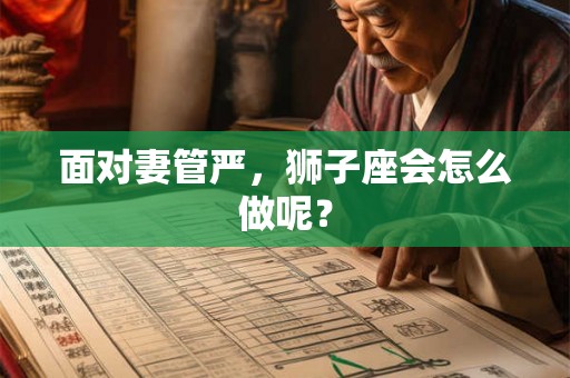 面对妻管严，狮子座会怎么做呢？