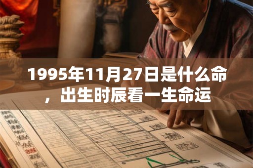 1995年11月27日是什么命，出生时辰看一生命运